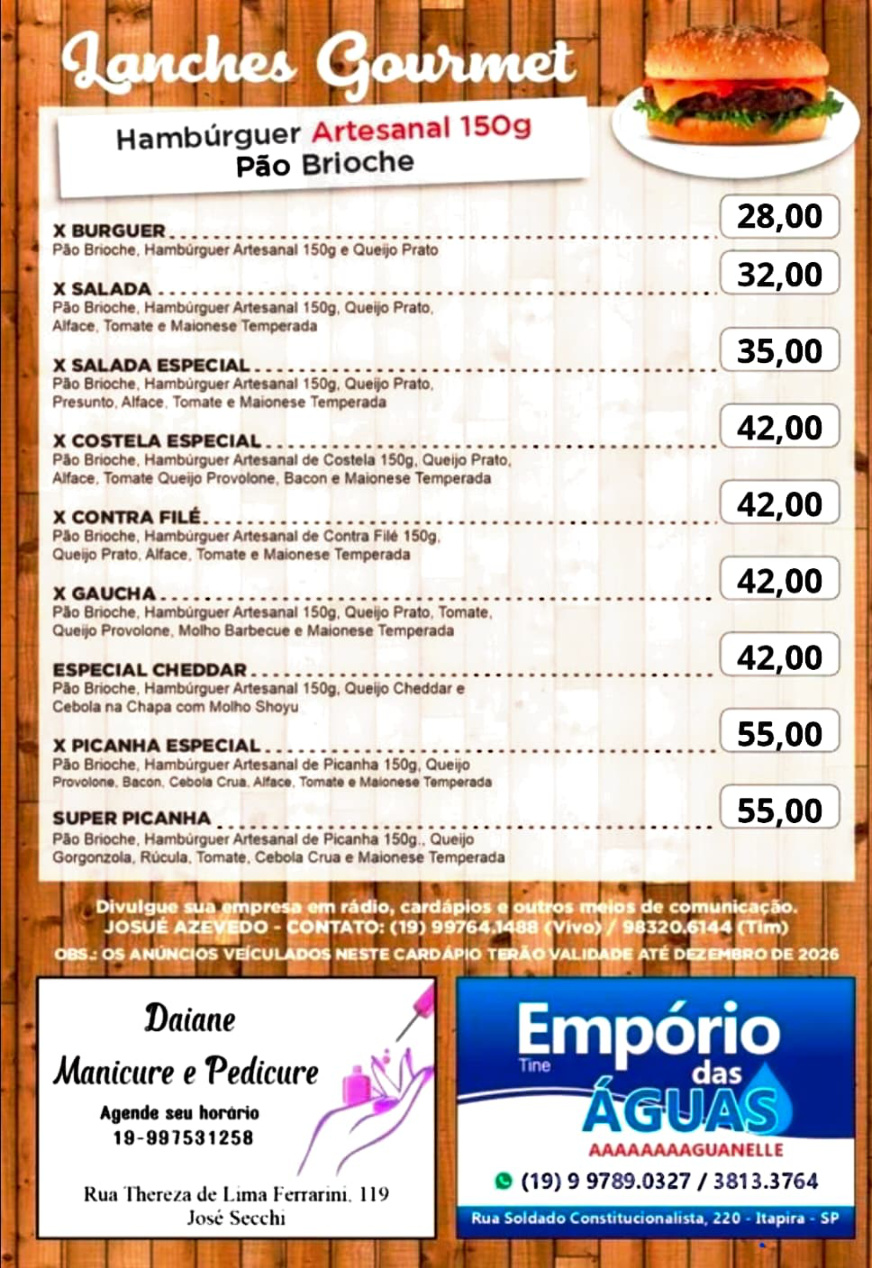 Cardápio Gaúcha Burger página 3